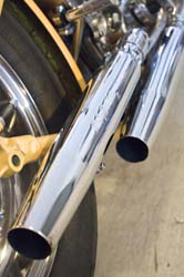classic Harley 2in2 shotgun exhaust system